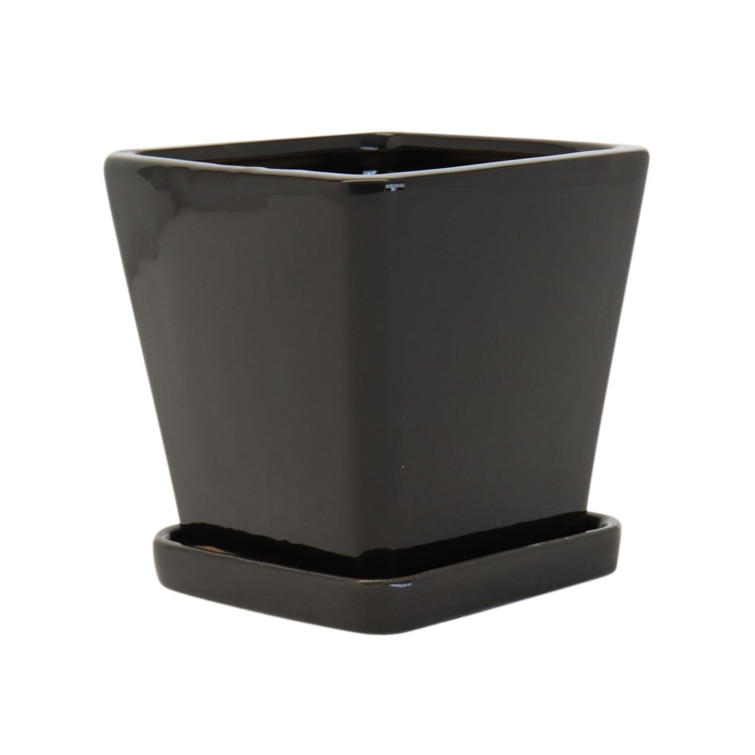 Glazed Square Pot