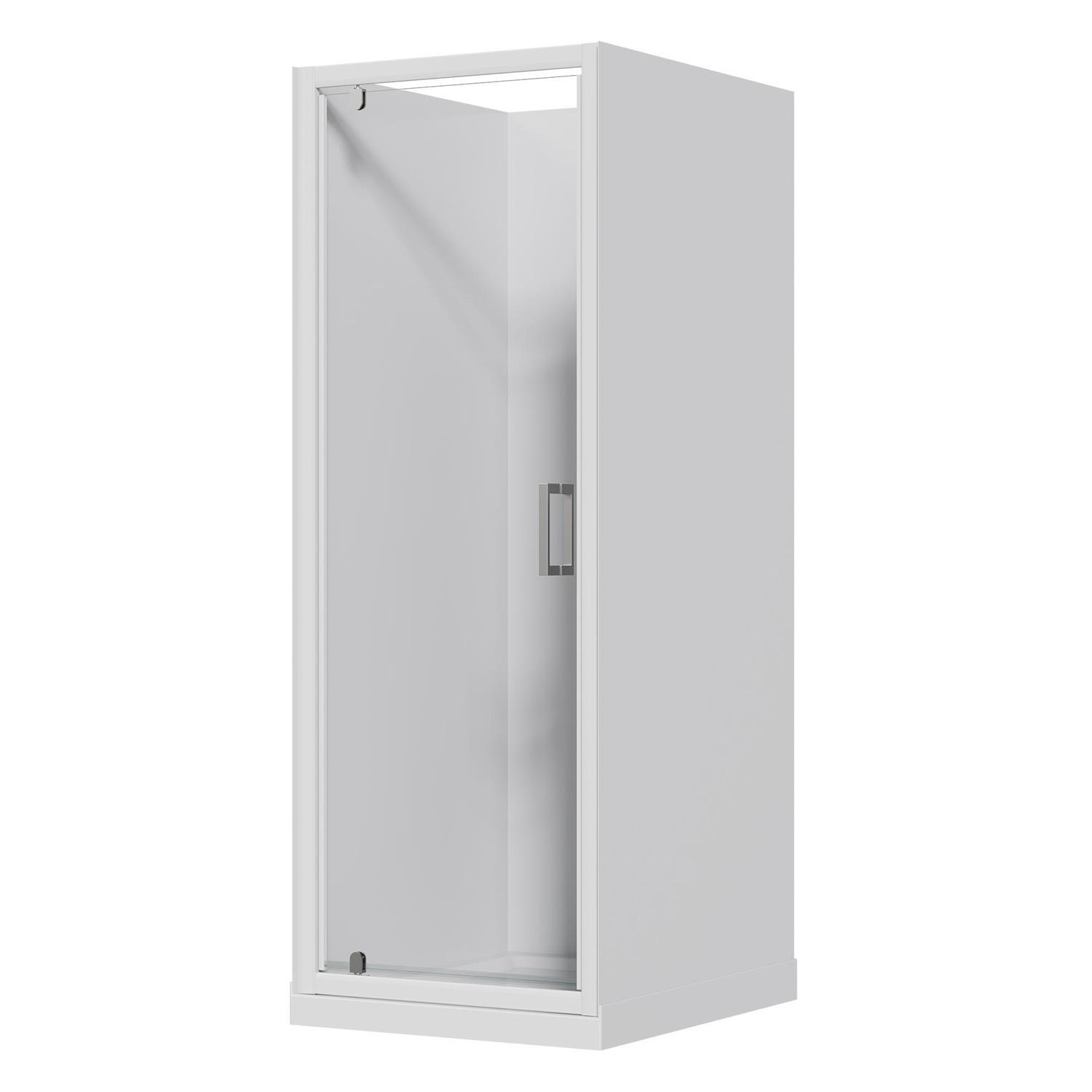 Alcove Flat Wall Acrylic Shower 750 x 900 x 2015mm White