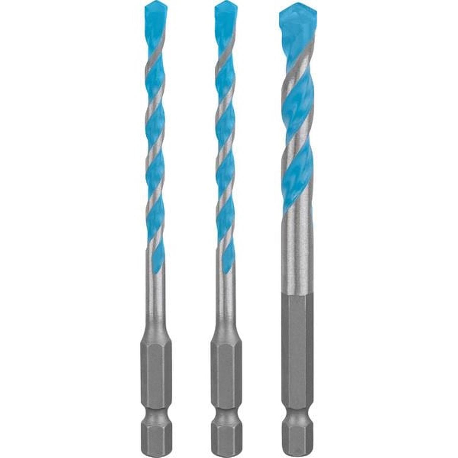 Hex-9 Multi Construction Drill Bit 3PC  5/6/8mm