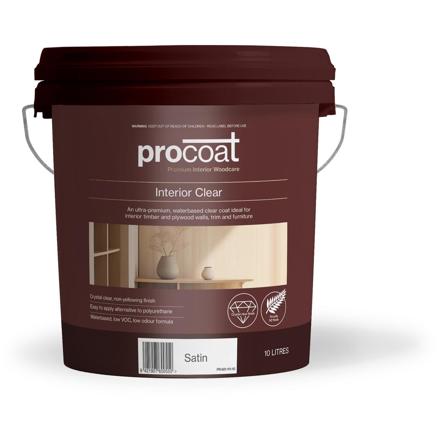 Premium Interior Clear Satin 10 litre Clear