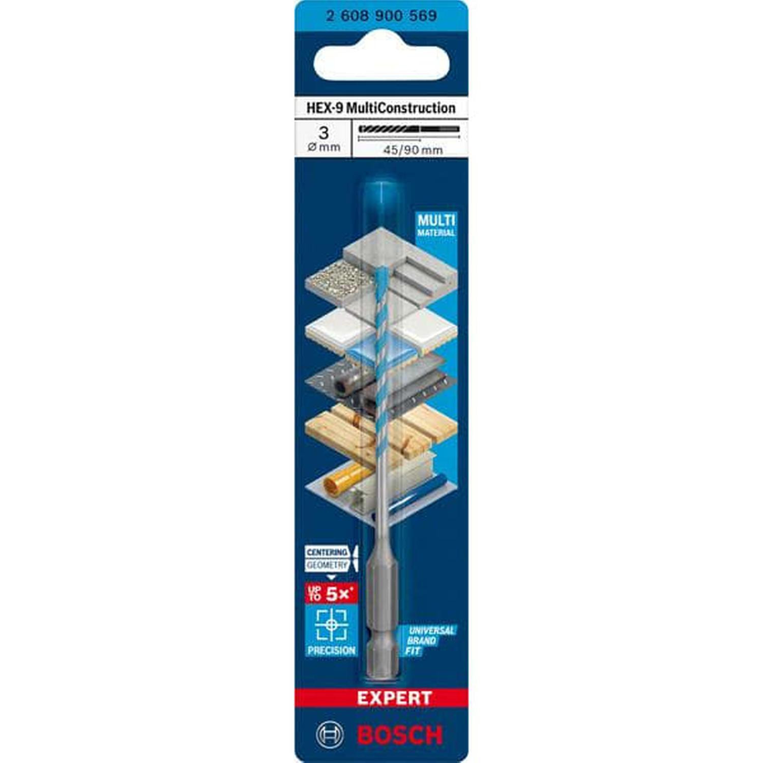 Hex-9 Multi Construction Drill Bit 3 x 90mm