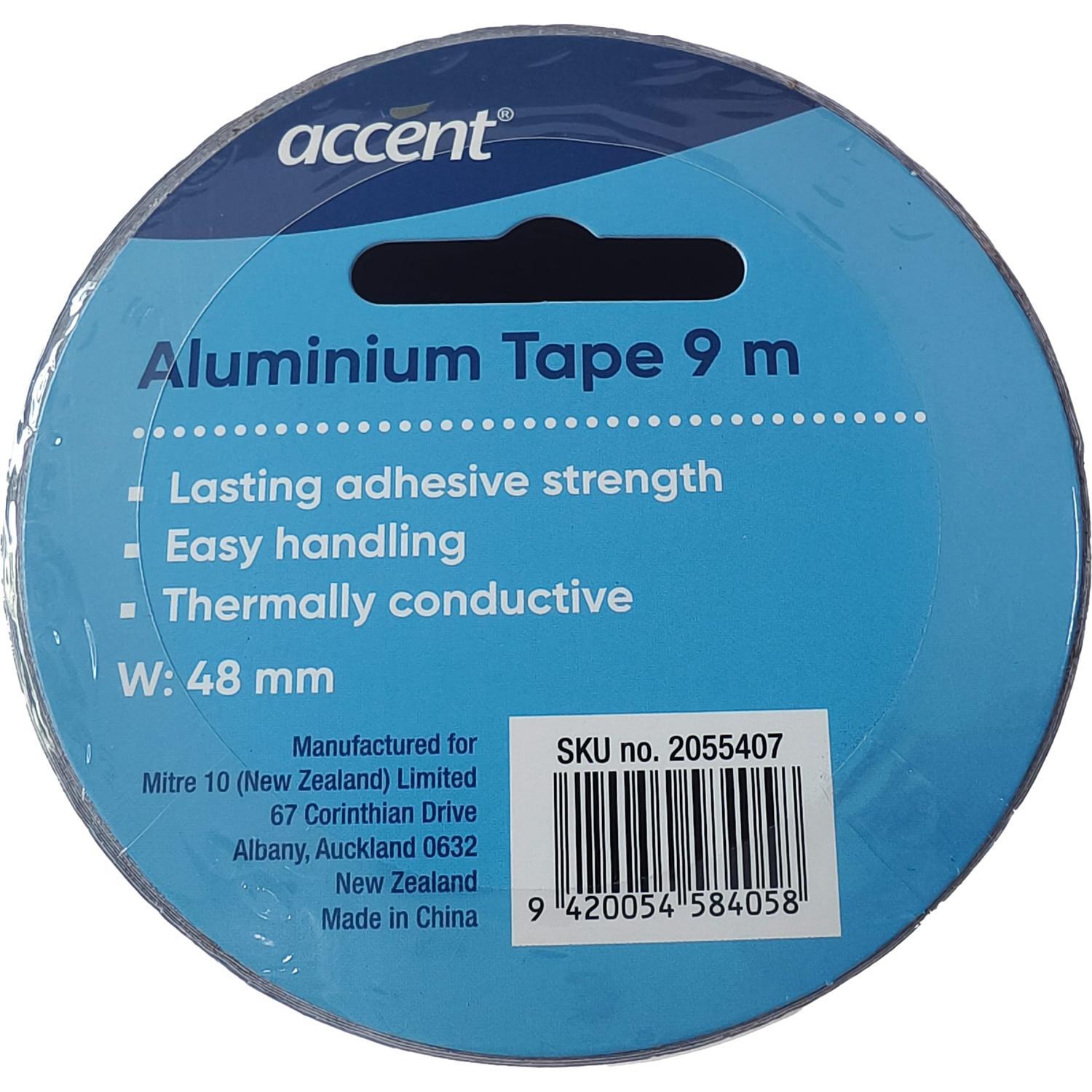 Aluminium Tape Accent 48mm x 9m Silver