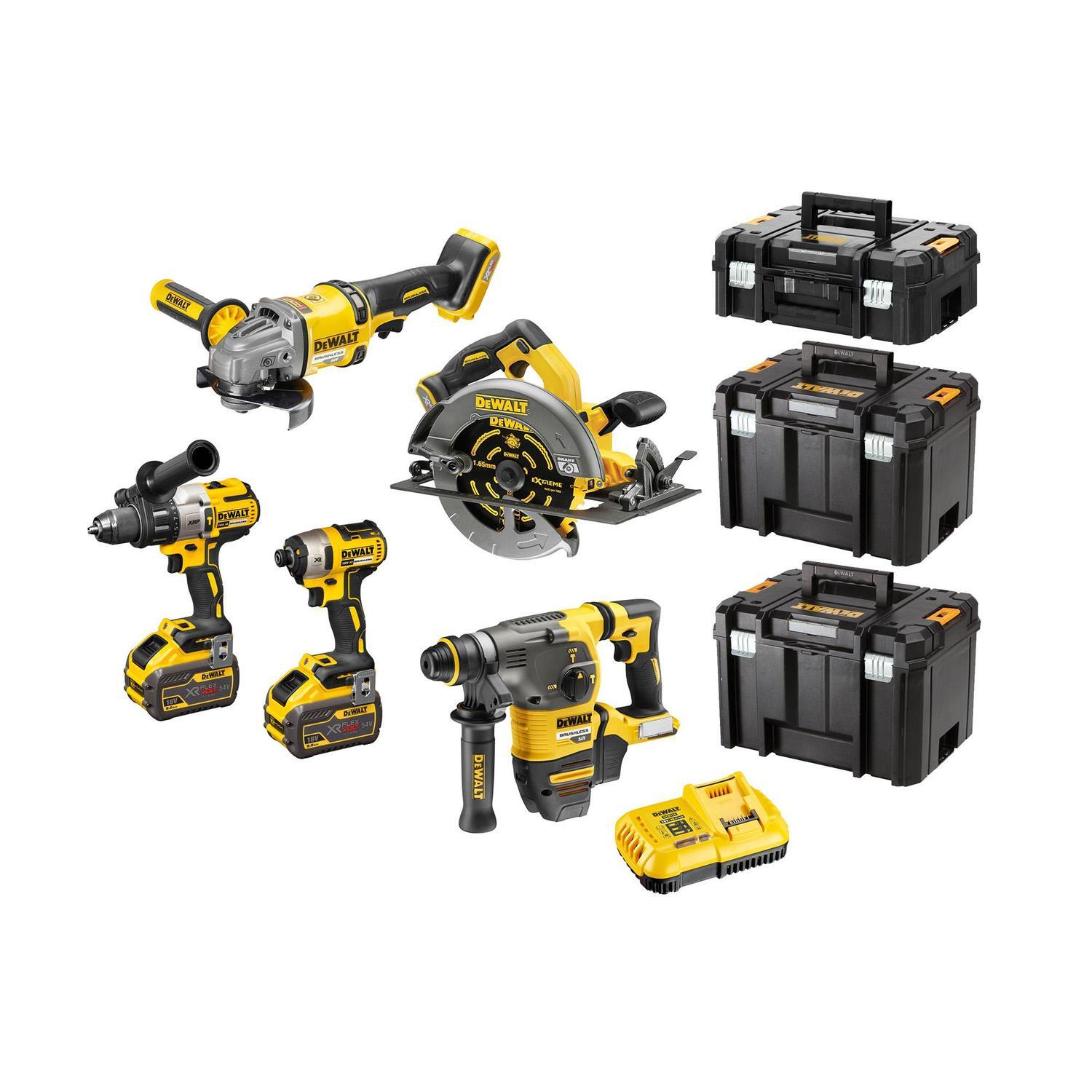 XR FlexVolt Cordless Brushless 5pc Power Tools TSTAK Combo Kit