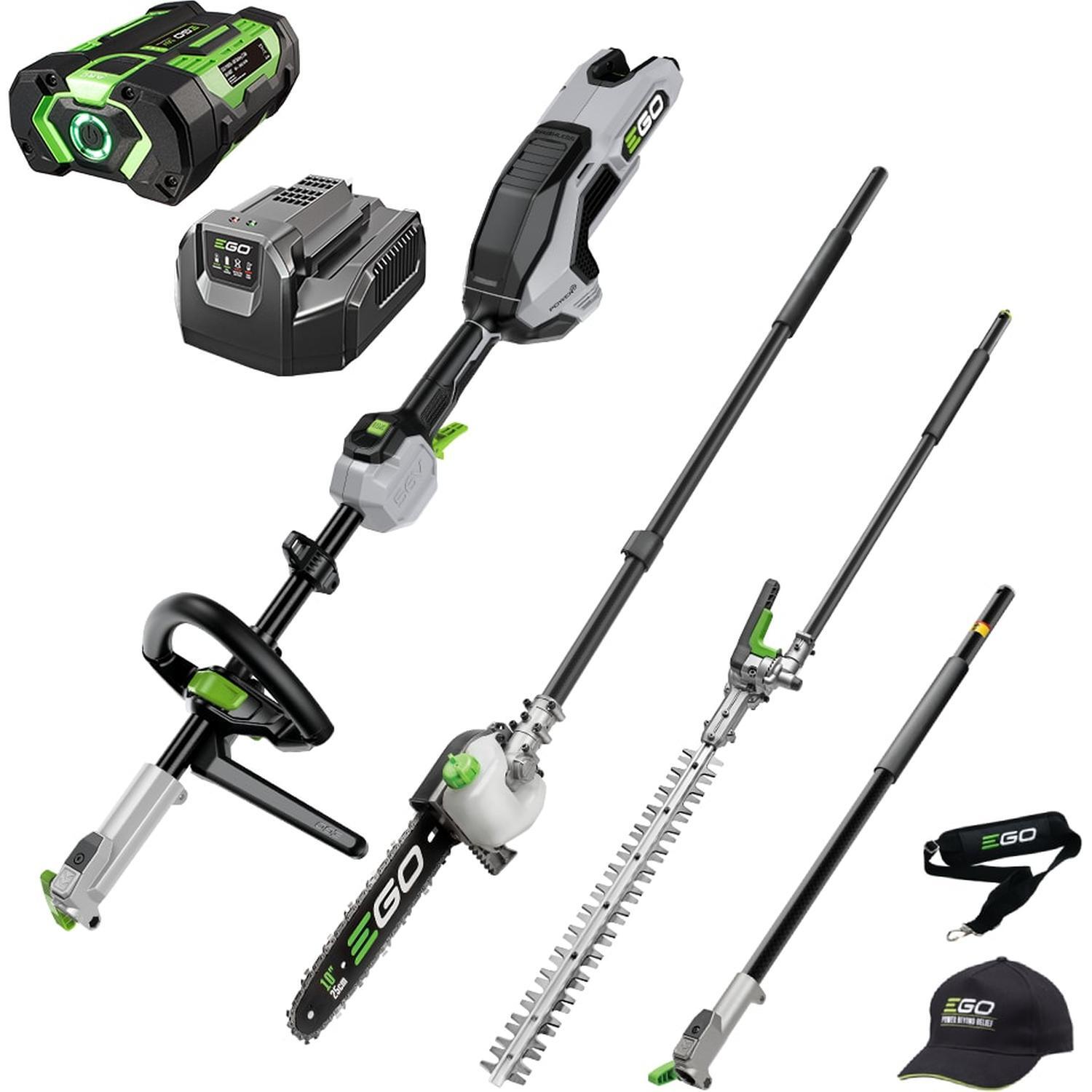 Multi-Tool Pole Saw KIT + Pole Hedge Trimmer Attachment & EGO Cap Promo Pack