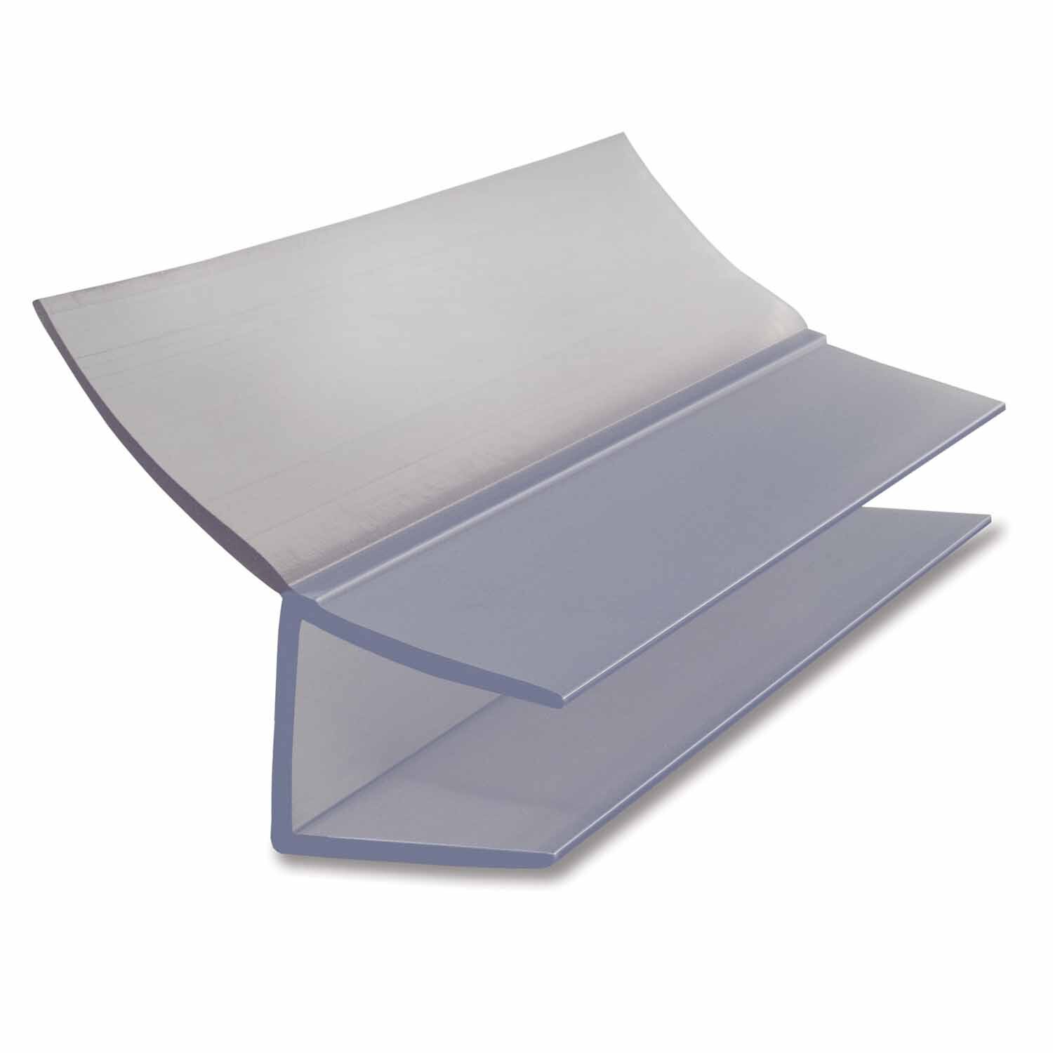 Frameless Door Seal Fit 12-15mm Glass 1.2m Clear