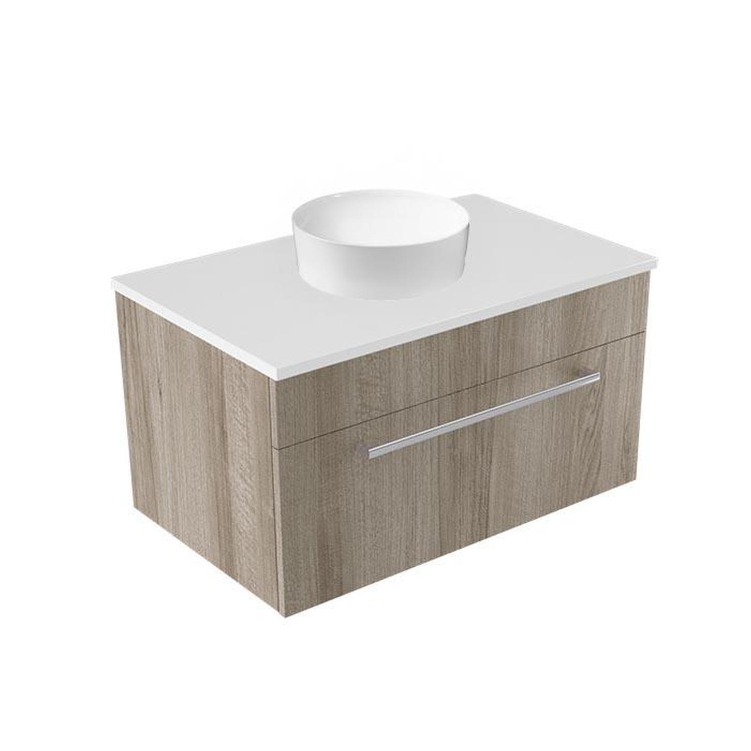 Calais Wall Vanity 750mm Ashen Walnut