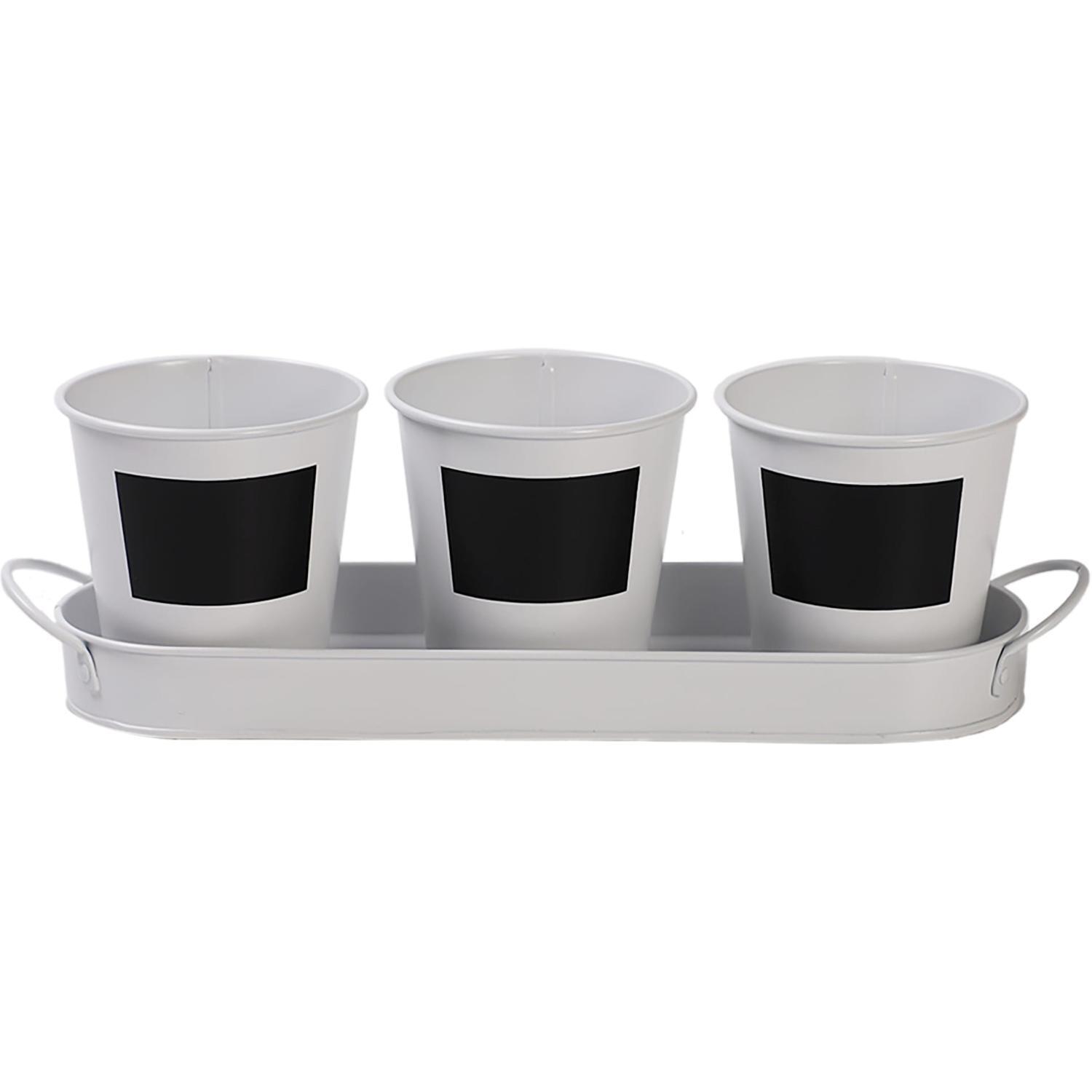 Herb Pot Set with Chalk Labels