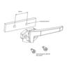 Window Handle Wedgeless Low Profile Left Hand  Off White