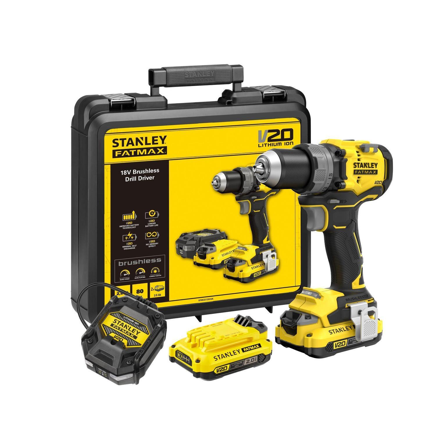 18V Brushless Drill Driver Kit with 2 x 2.0Ah Batteries