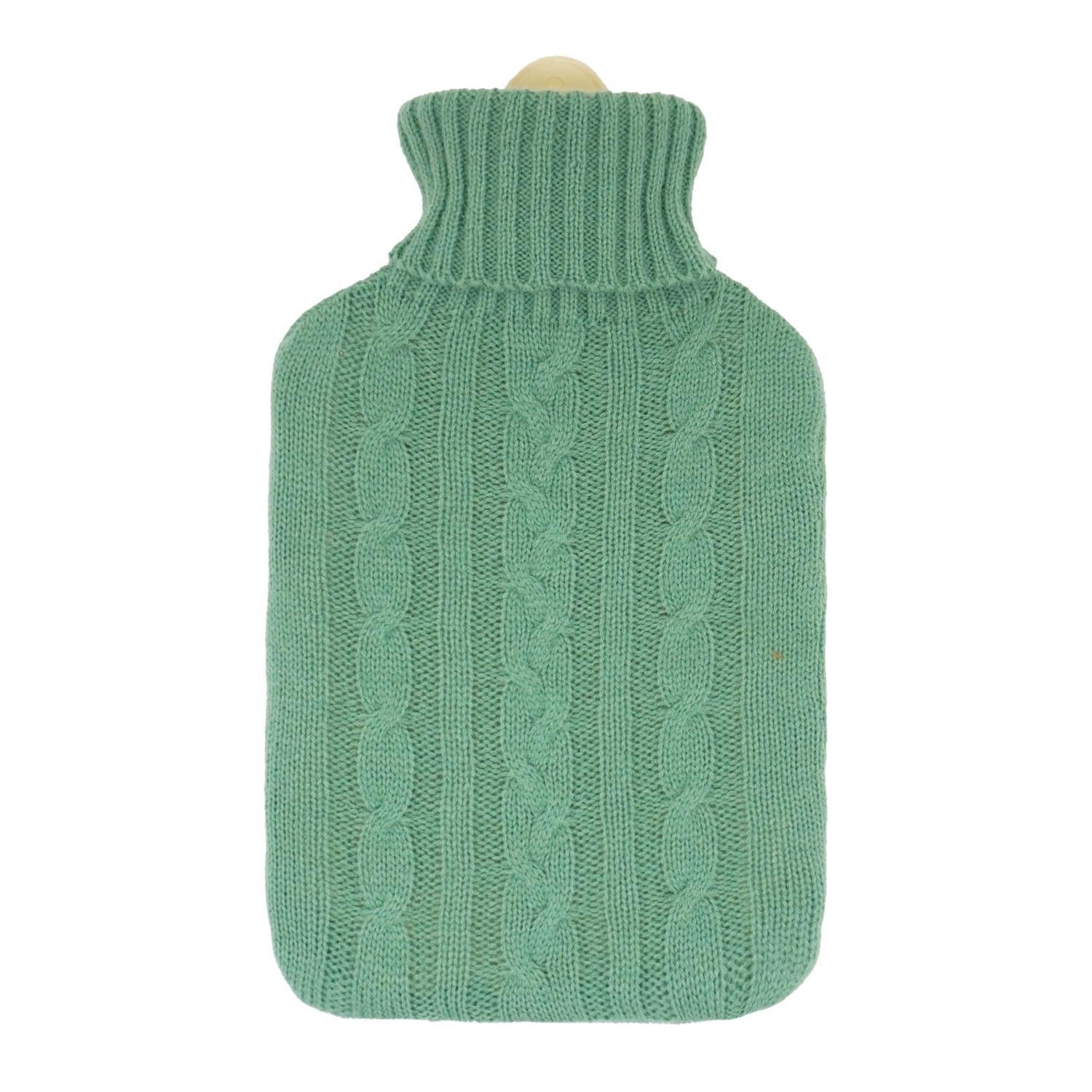 Hot Water Bottle with Knitted Cover 1.9l Olive
