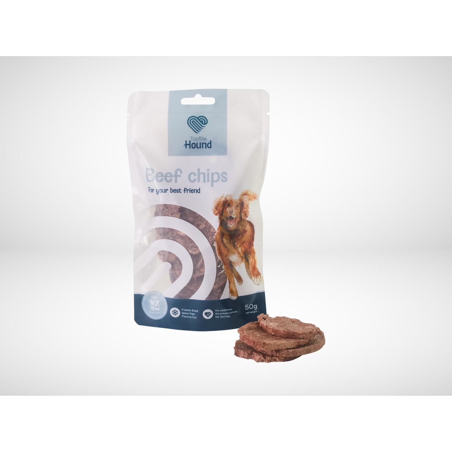 Beef Chip Dog Treat Snack Pack 50 g