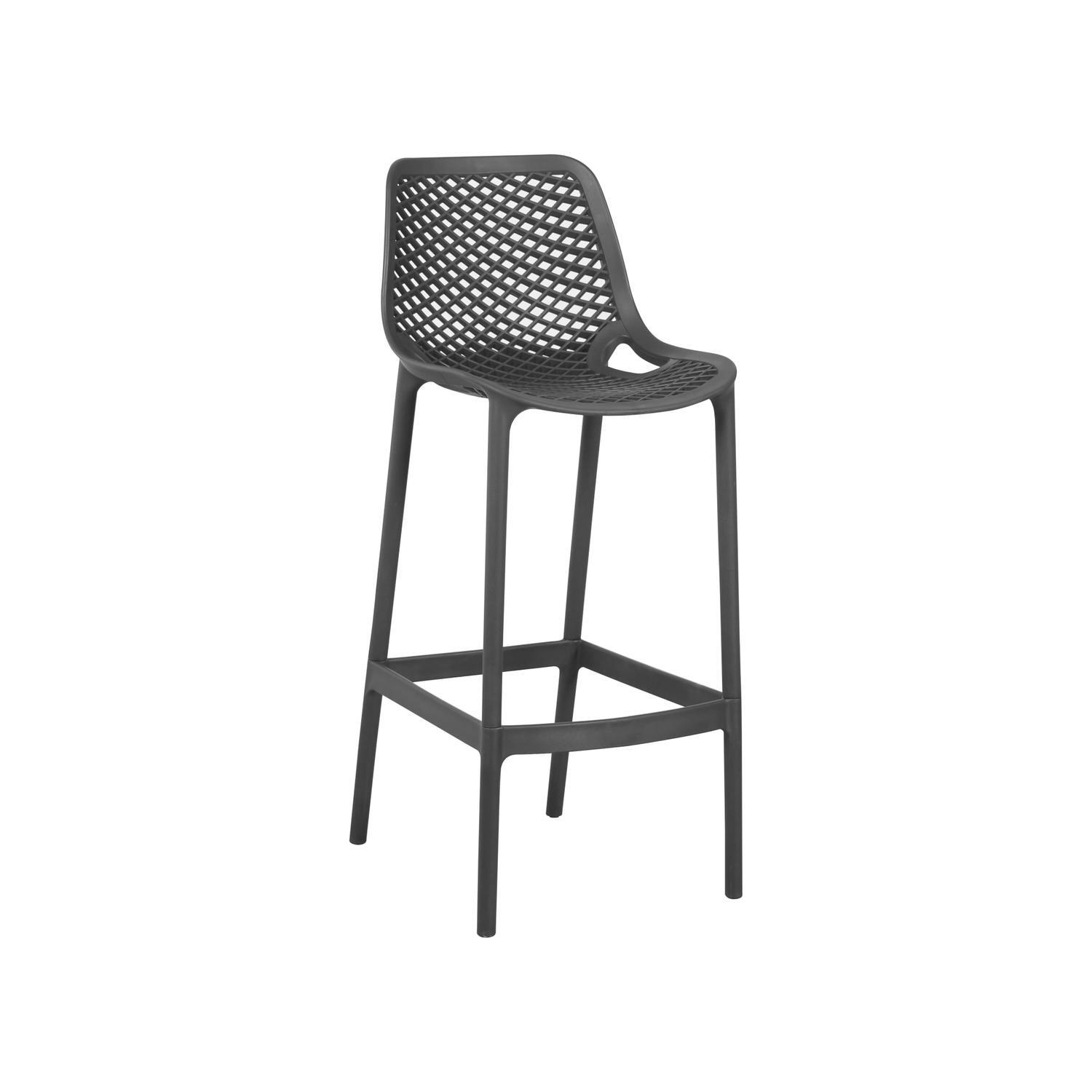 Vivid Outdoor Bar Stool Charcoal