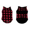 Fleece Pet Jacket Red Checkered S