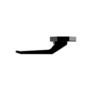 Window Handle Wedgeless High Profile Left-Hand Face Fix 93mm Black