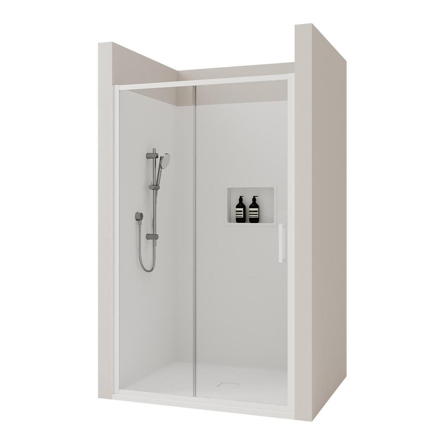 Shower Package With Sliding Screens & White Base