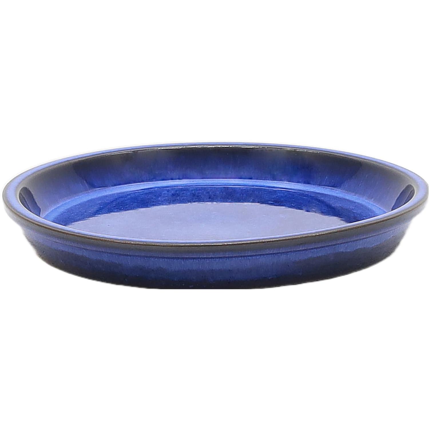 Glazed Round Saucer 22cm Royal Blue