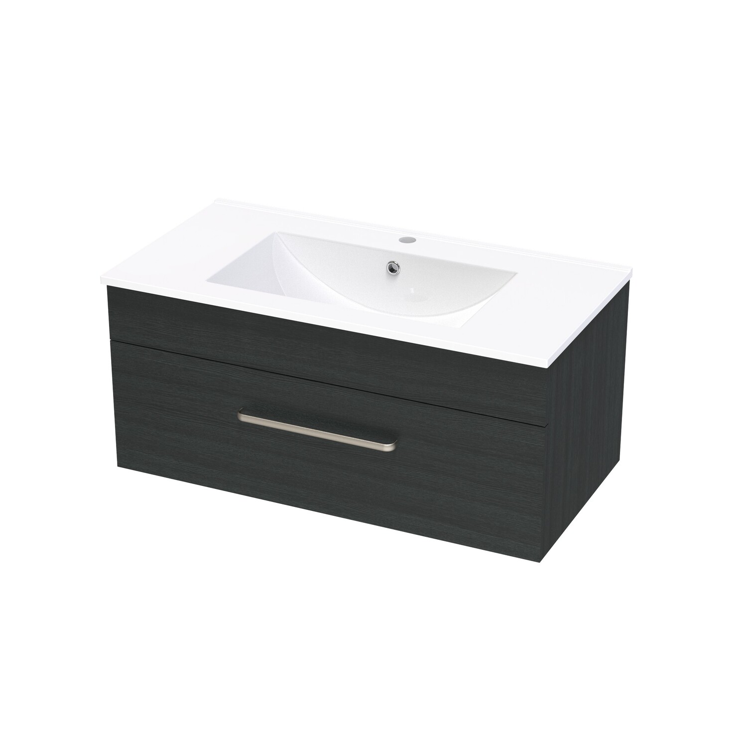 Pacific 900 Single Drawer Charred Oak