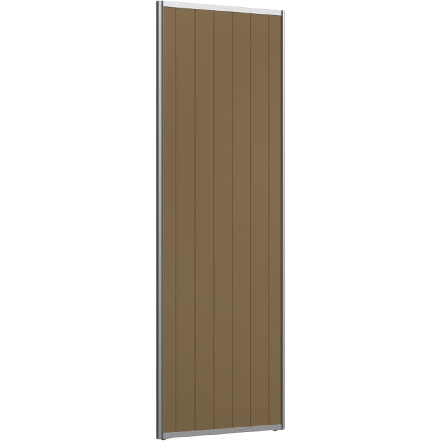 Sliding Wardrobe Door (Aluminium Frame) H: 2000mm, W: 900mm Grooved MDF