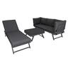5-in-1 Multifunction Outdoor Corner Lounger with Ottoman