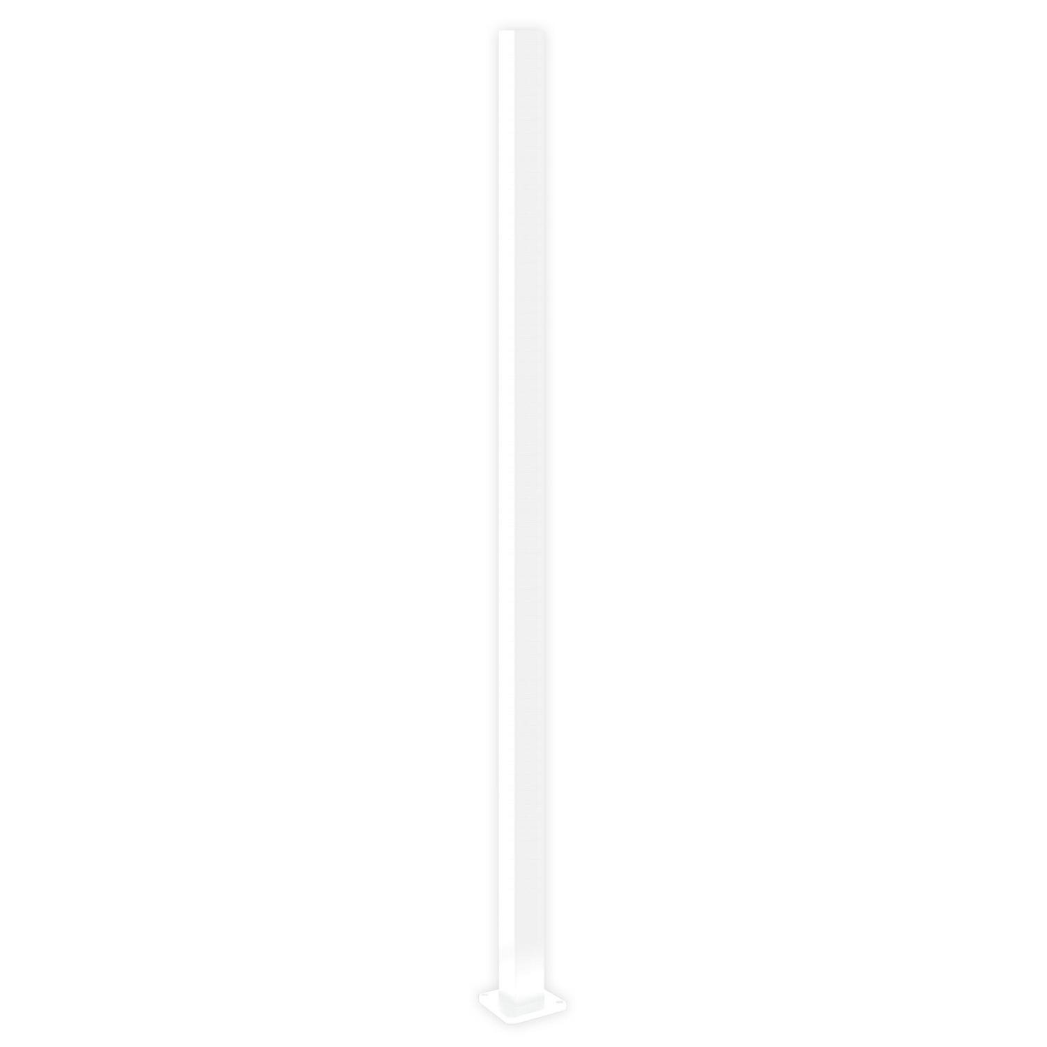 Flanged Fence Post H: 1800mm, W: 50.8 x 50.8mm White