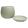 Indoor Addie Pot and Saucer 18cm Sage
