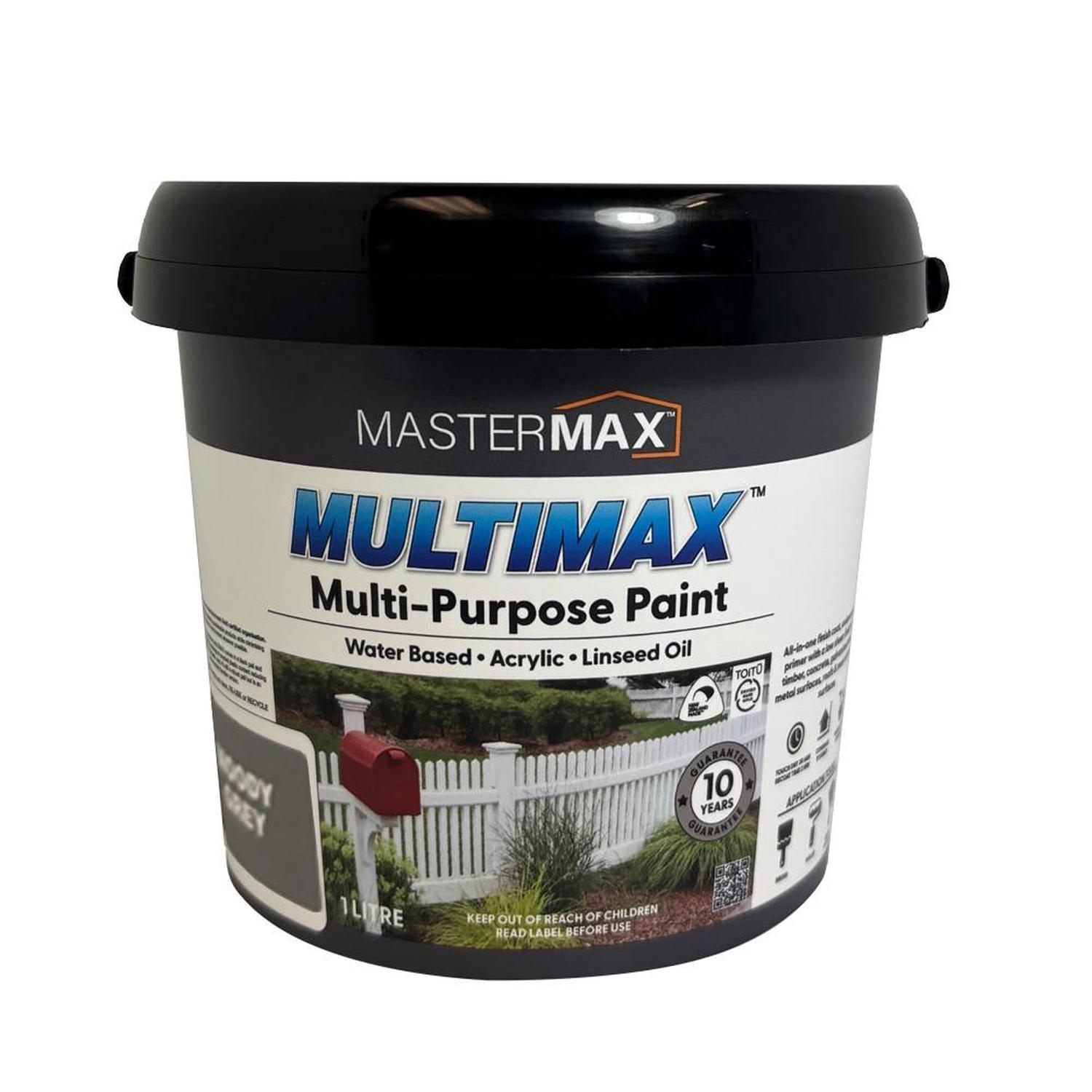 Multi-Purpose Paint Water Based Acrylic and Linseed Oil 1L Moody Grey