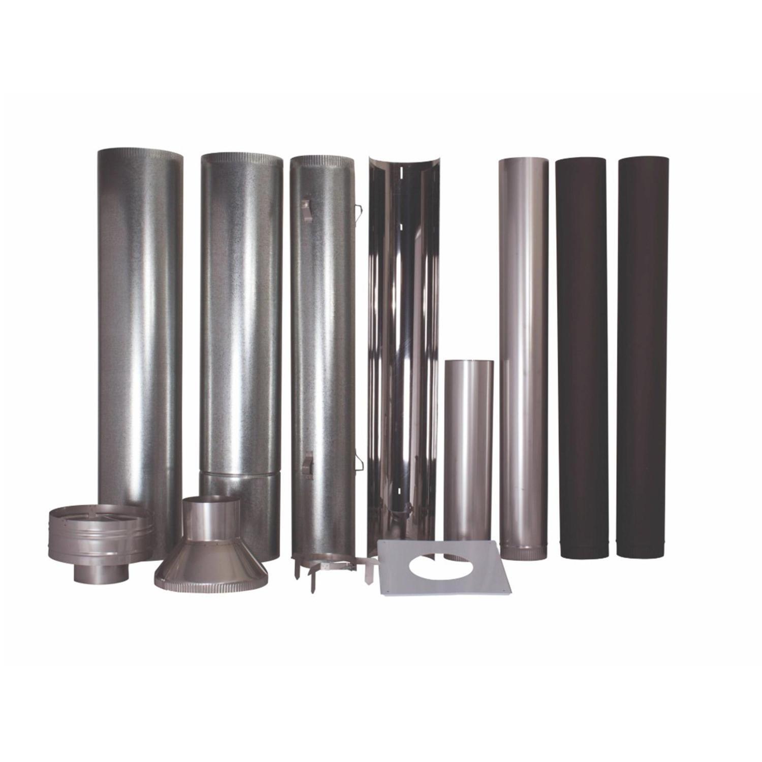 Freestanding Flue Kit 4.2m Black