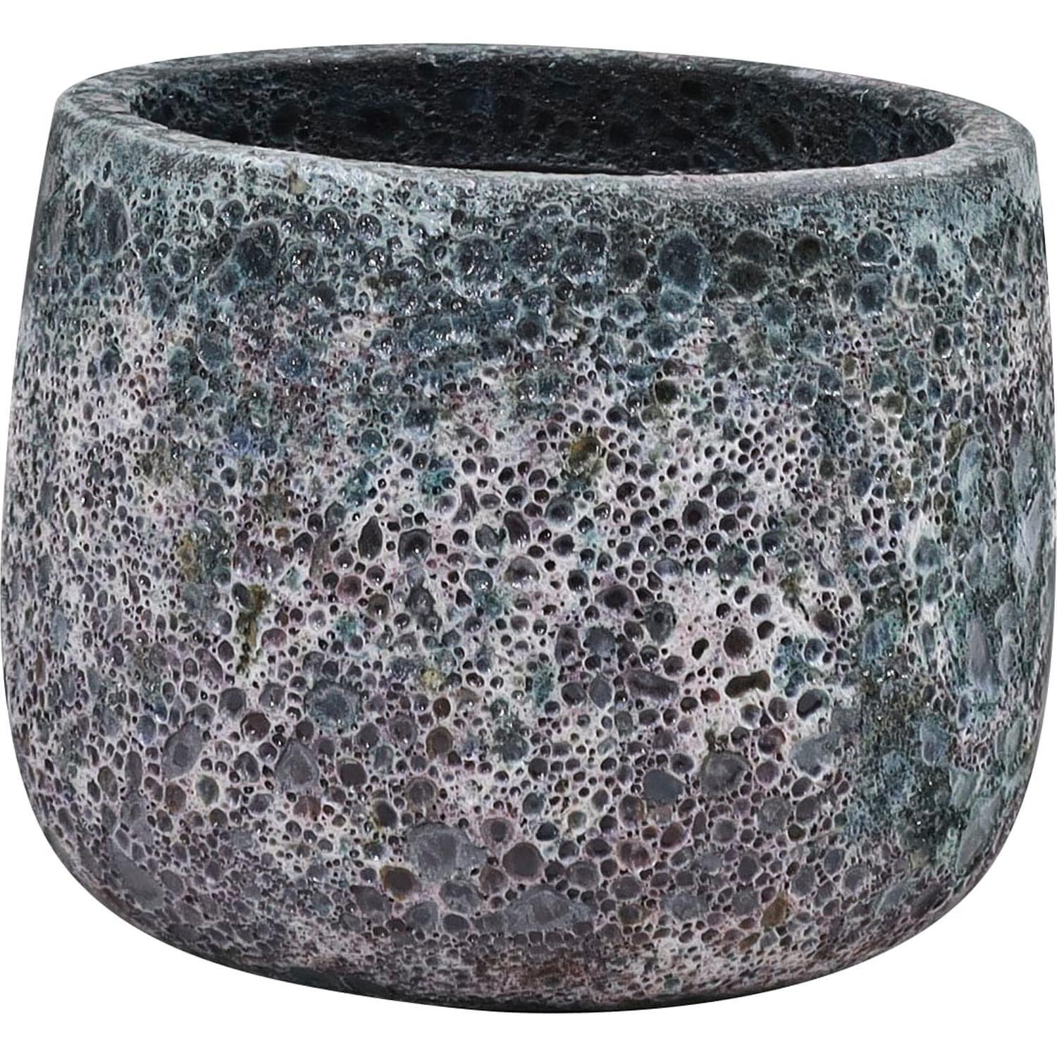Glazed Egg Moon Pot Green Small