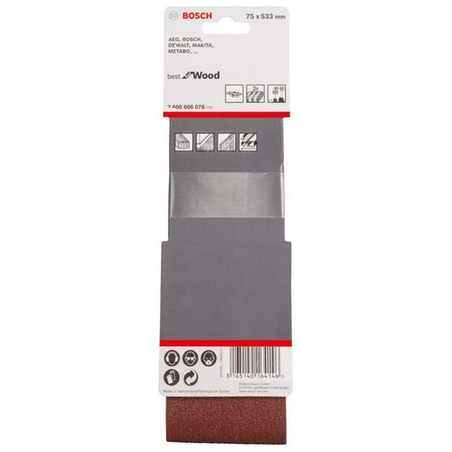 Sanding Belt Mixed Grit 3PK 75 x 533mm