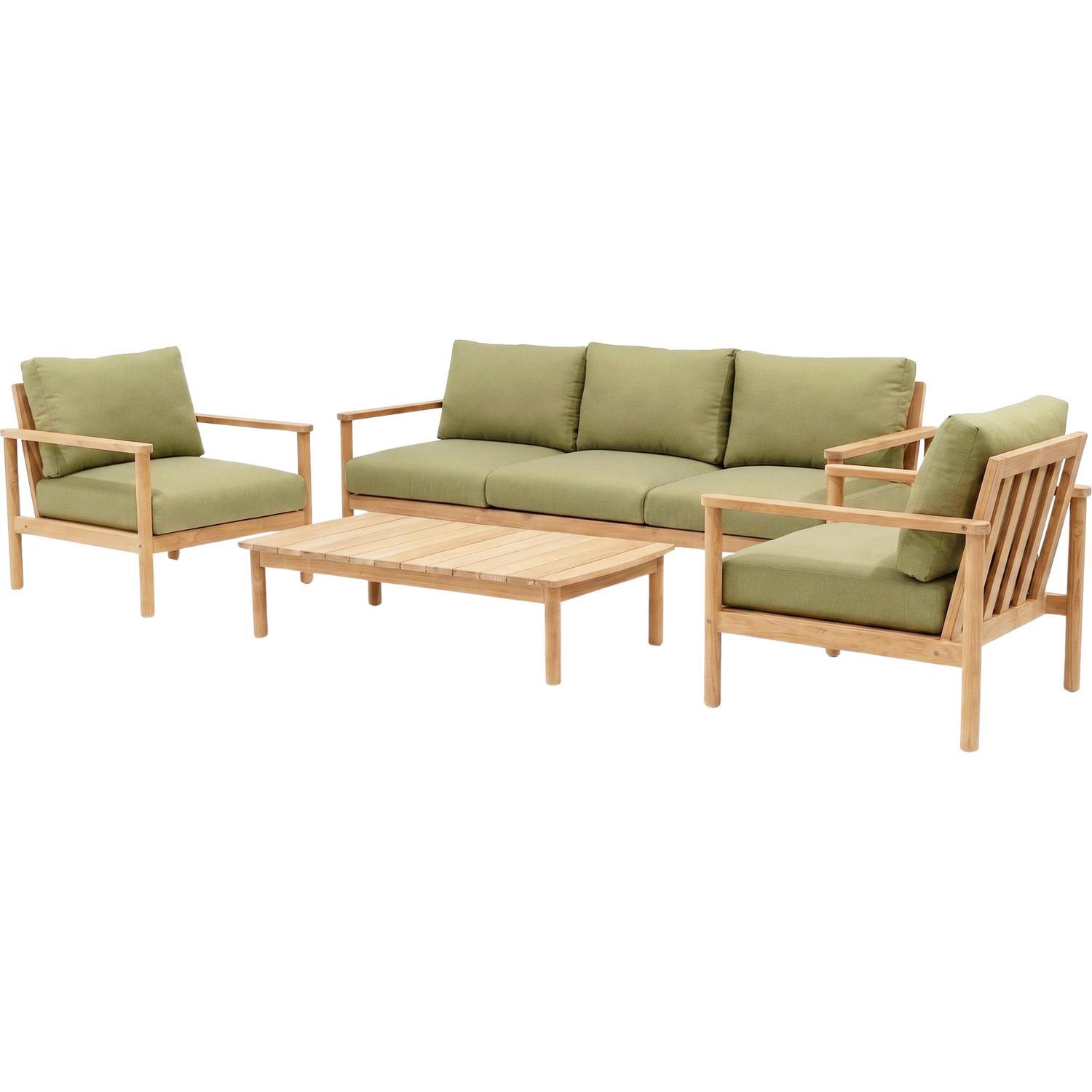 Outdoor Triple Lounge Setting 4 Piece