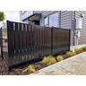 VistaWall Vertical Slat Fence Panel H: 1800mm x W: 1800mm Black, Thunder