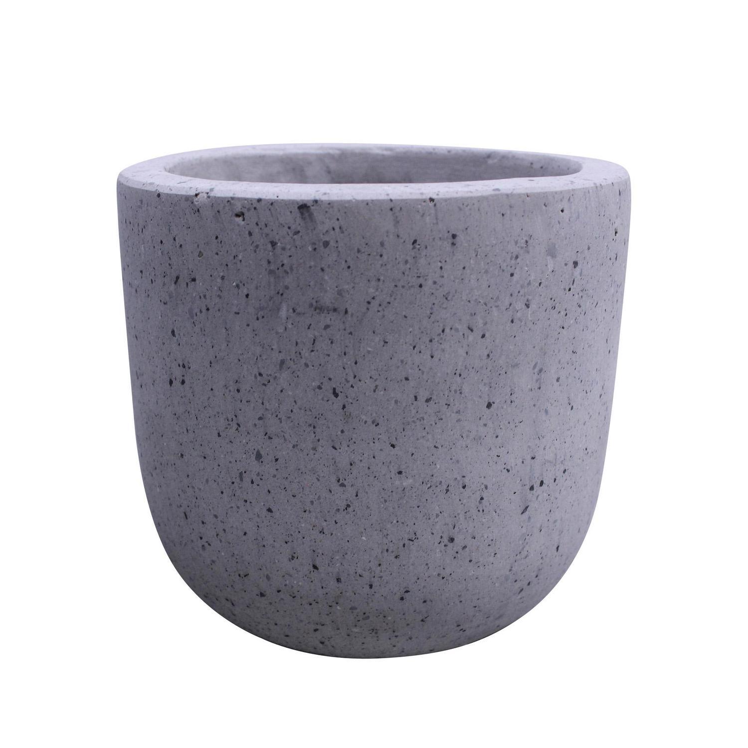 Egg Terrazzo Pot S Grey