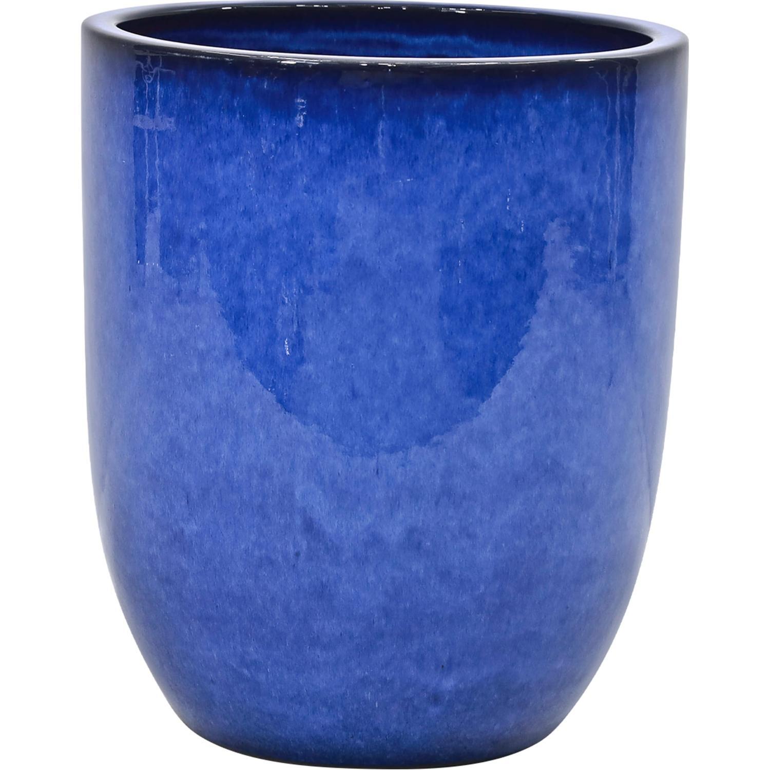Glazed Corsica Ceramic Pot Small Royal Blue