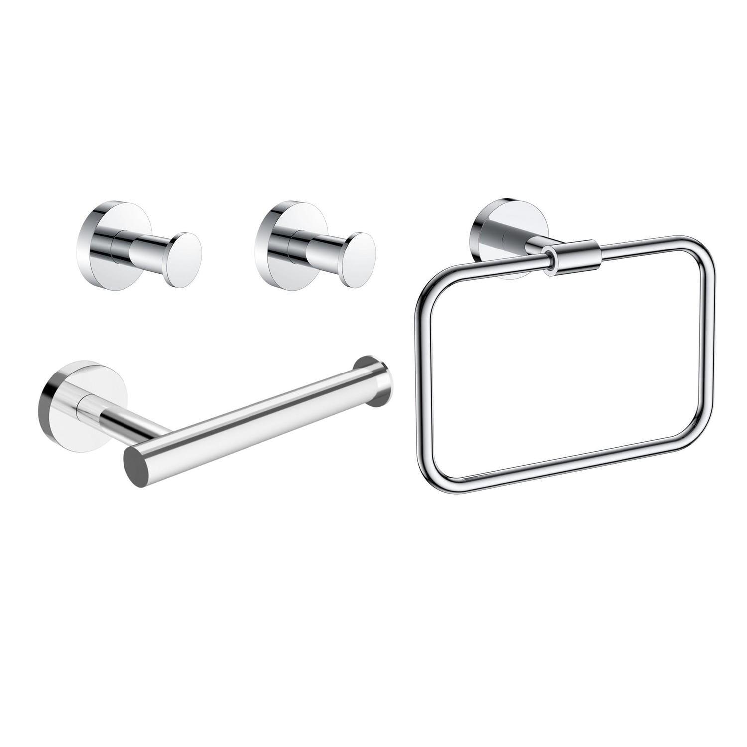 Spencer 4 Pack Bathroom Set  Chrome