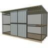 Shed H:1830mm, W:3770mm, D:1530mm Assorted Colours