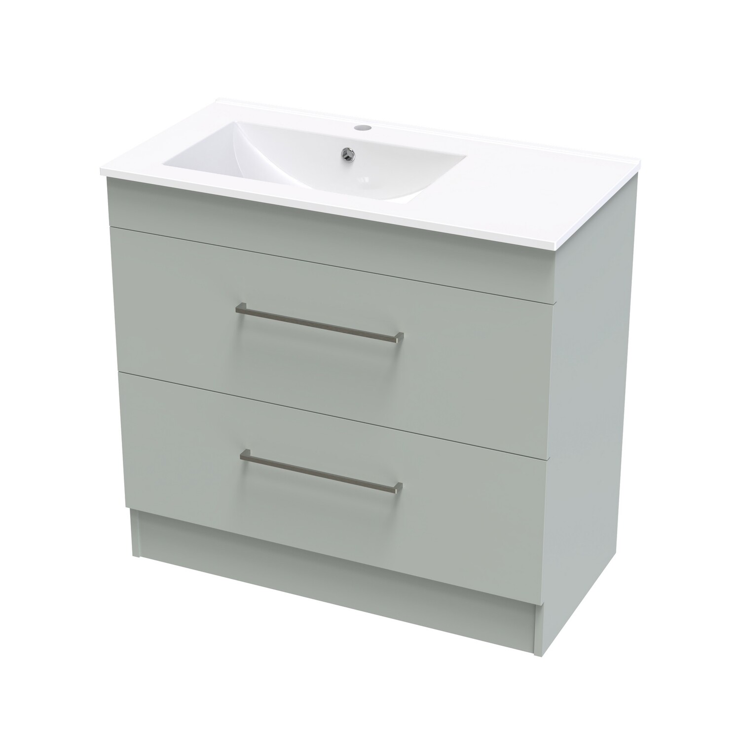Cashmere Valley 900 Left Hand Bowl Double Drawer Floor Colour
