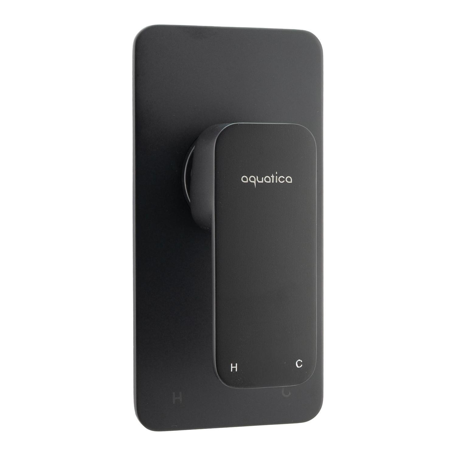 Slim Shower Mixer  Black