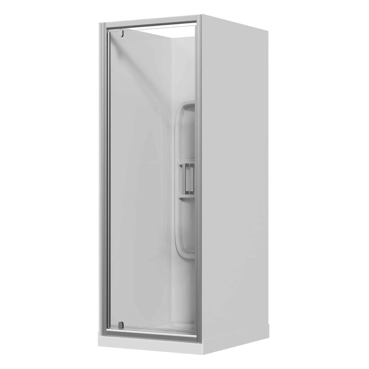 Alcove Side Mould Acrylic Shower 750 x 900 x 2015mm Chrome