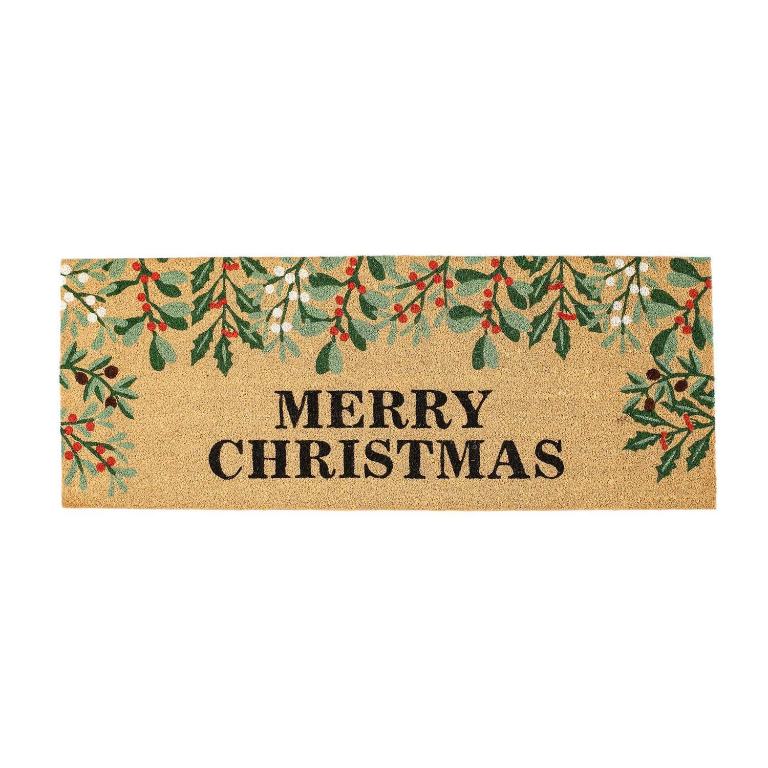 Christmas Coir Mat 12000 x 400mm Mistletoe