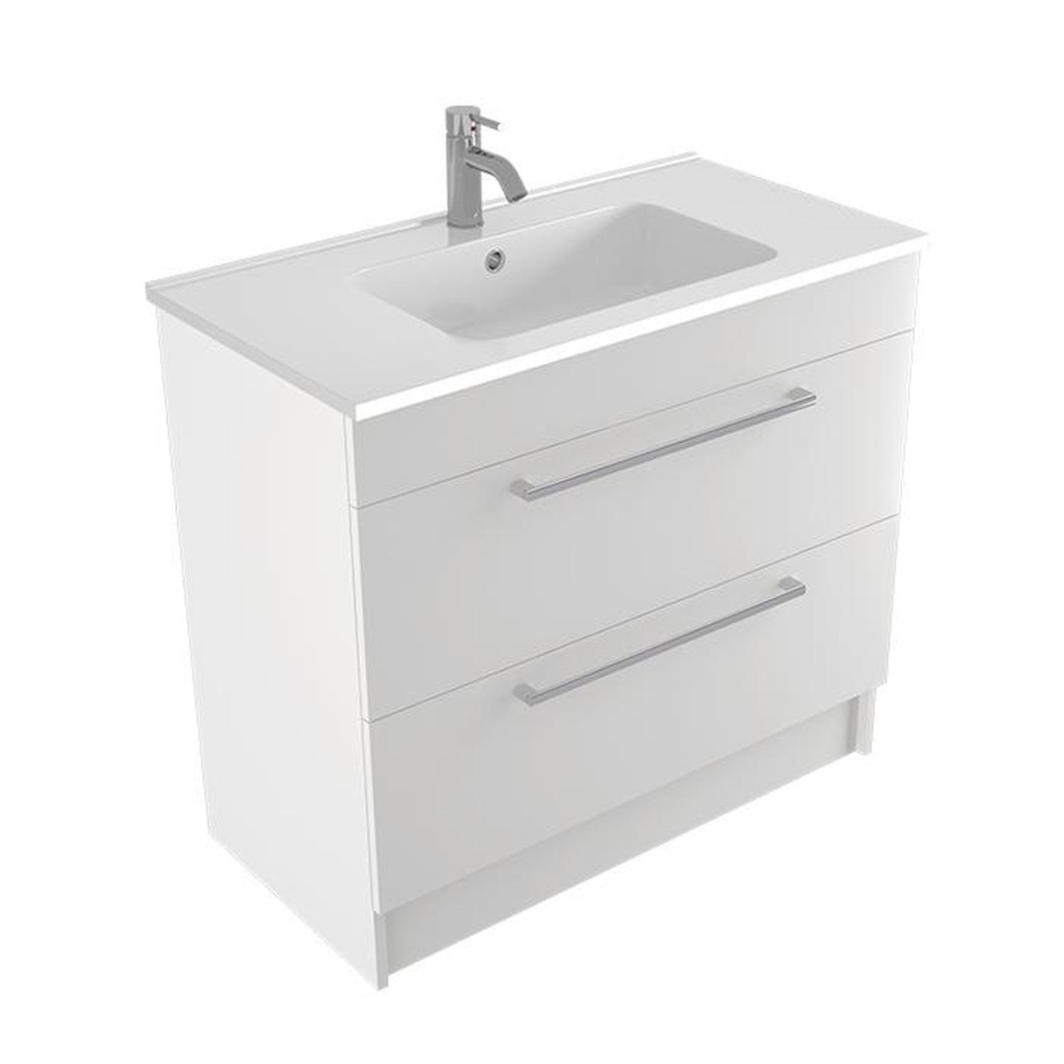 Calais II Floorstanding Vanity 900mm White