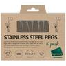 Long Stainless Steel Pegs 10 pack