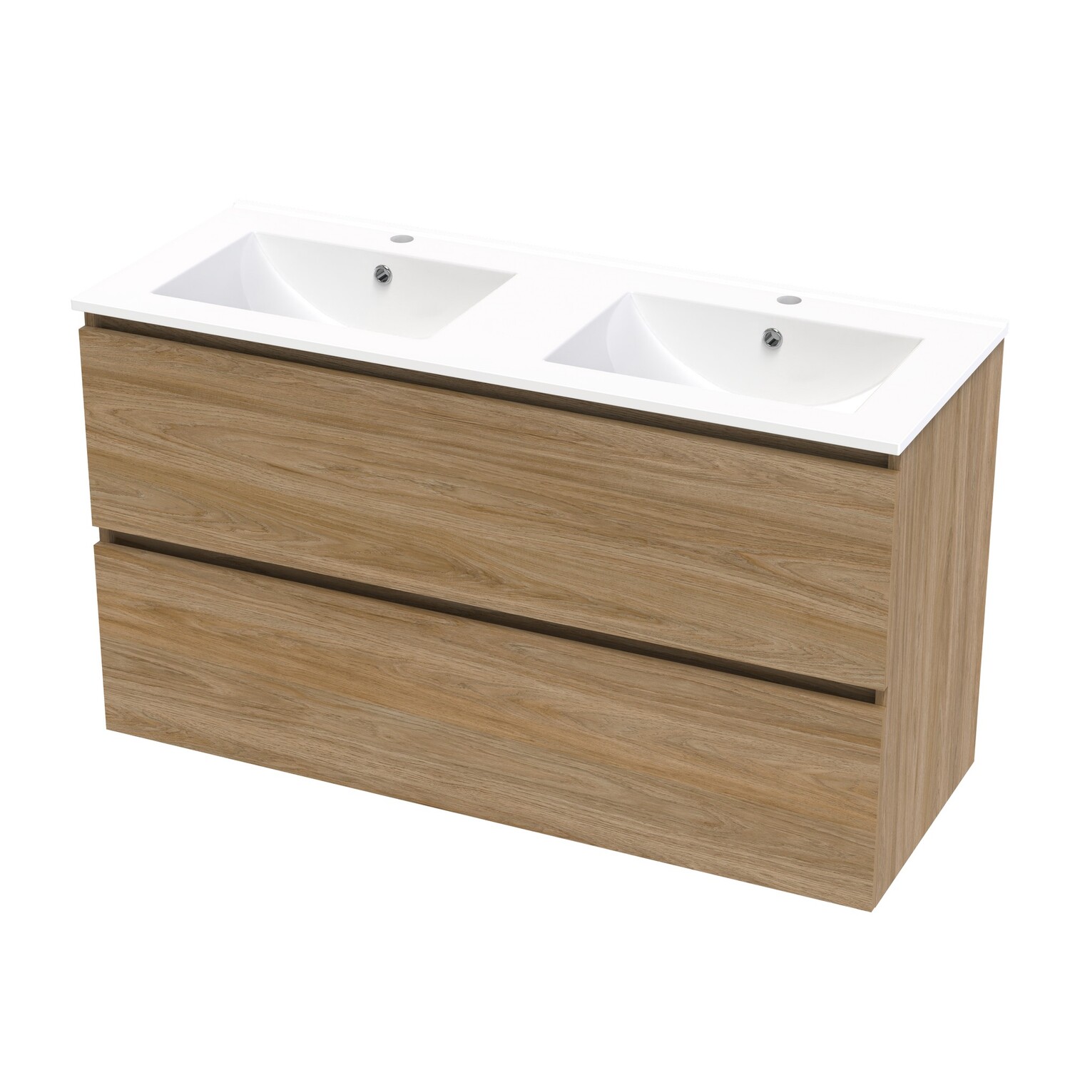Double Drawer Double Bowl Wall Hung Vanity