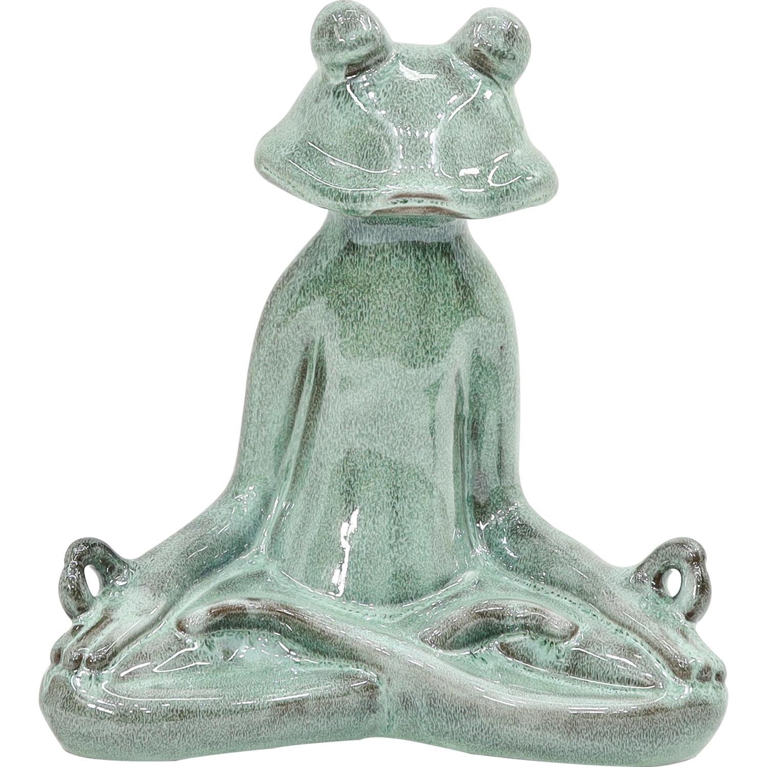 Ceramic Frog Decor Ornament 28cm Green