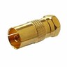 Coax Socket with F Plug Adaptor Gold