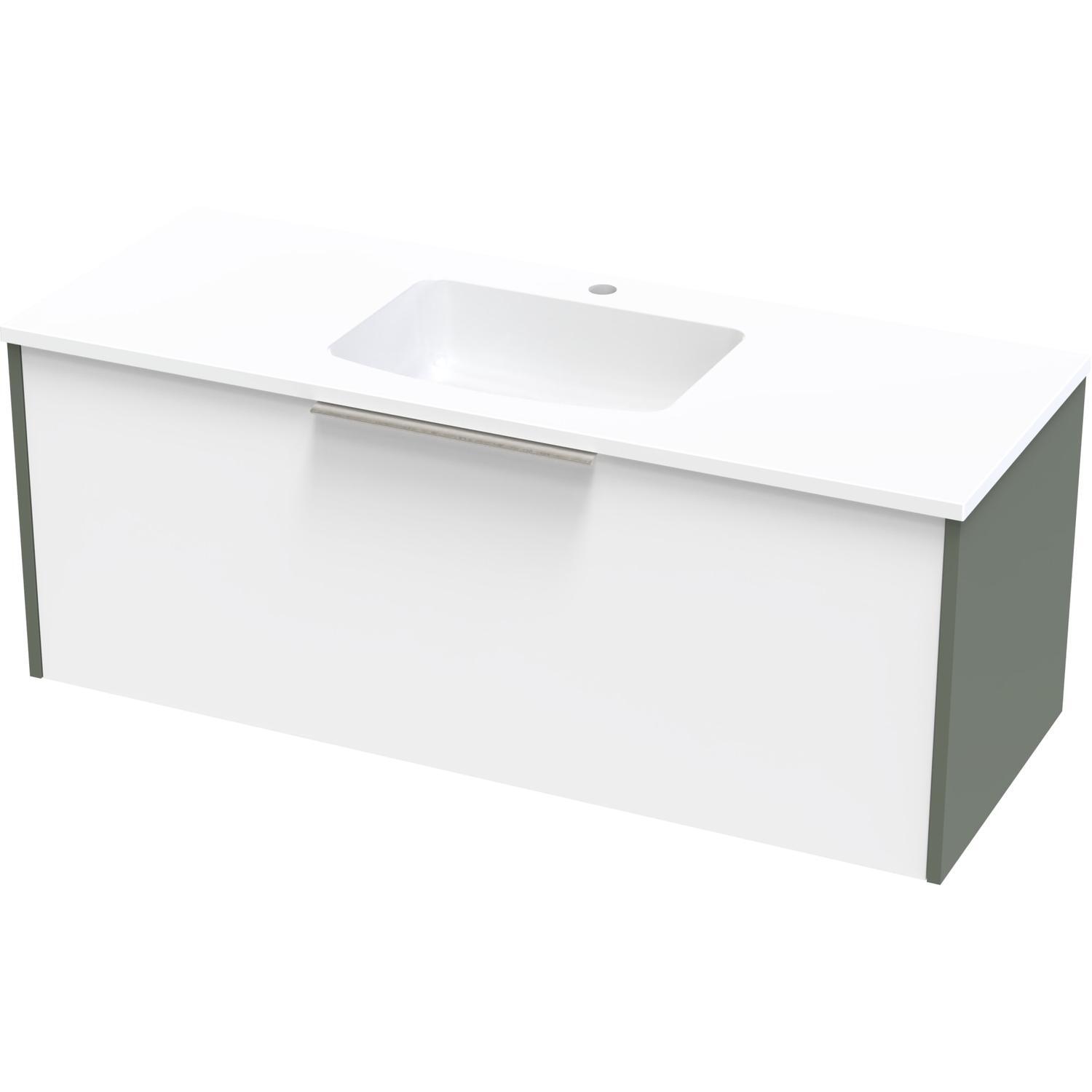 Nikau Grove 1200 Single Drawer Ultra Gloss White/Colour White