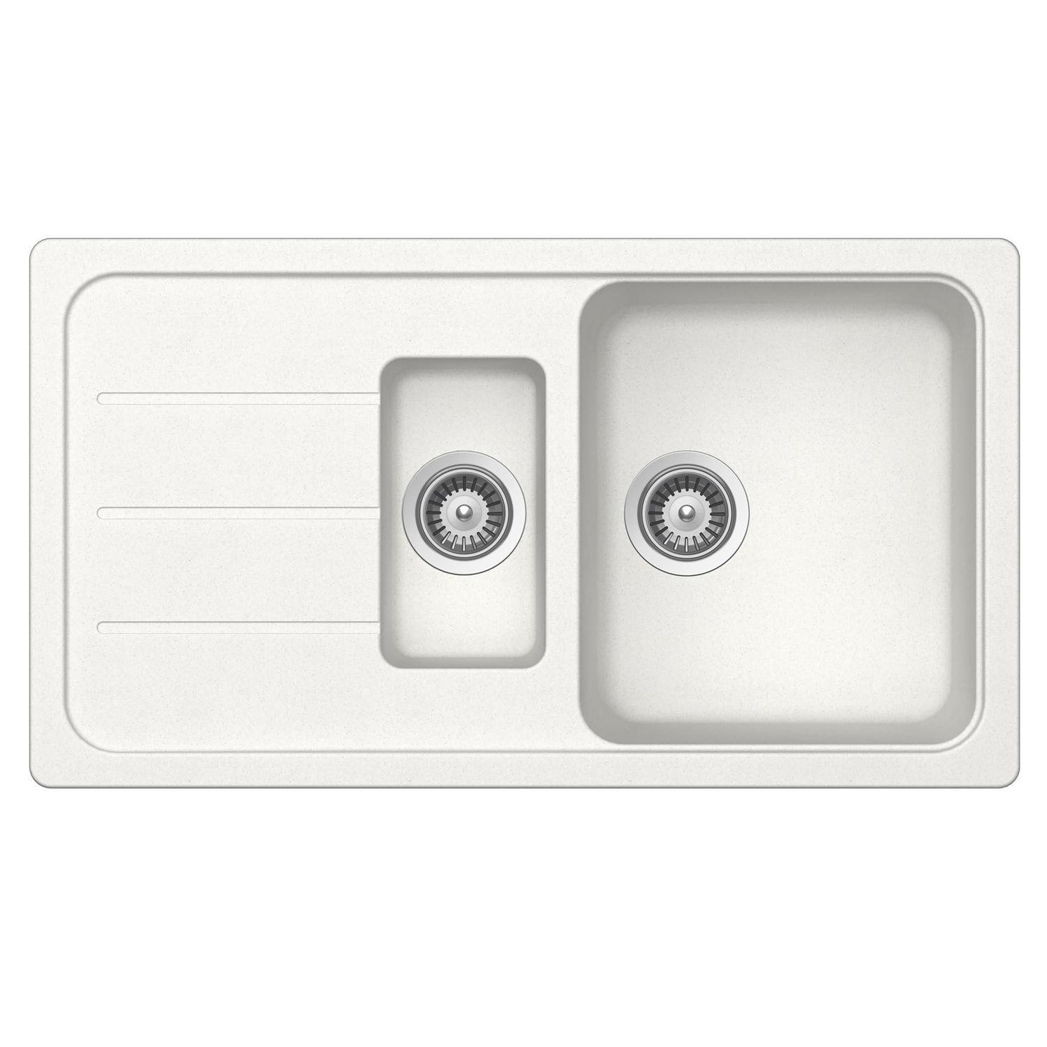 Bowl & 1/4 Bowl Sink + Drainer