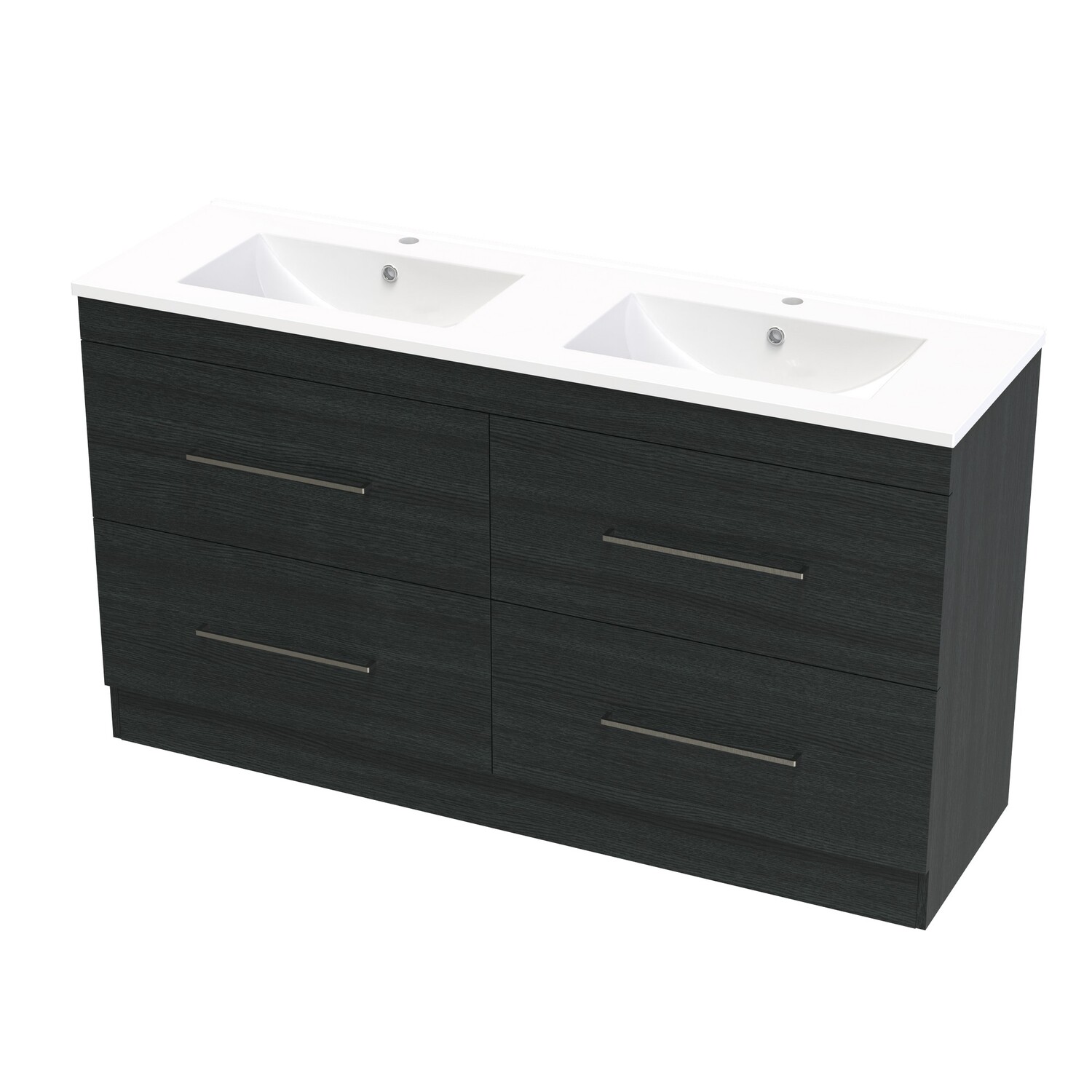 Cashmere Double Drawer Double Bowl Floor Standing Vanity