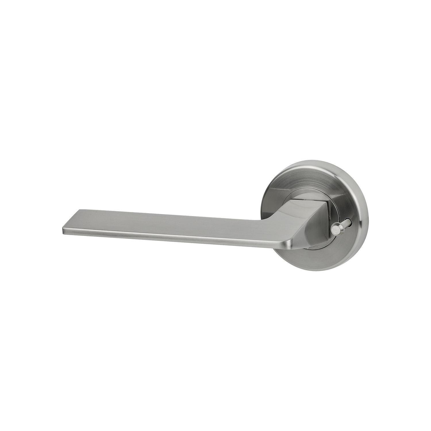 Privacy Lever Handle Set Satin Nickel Finish