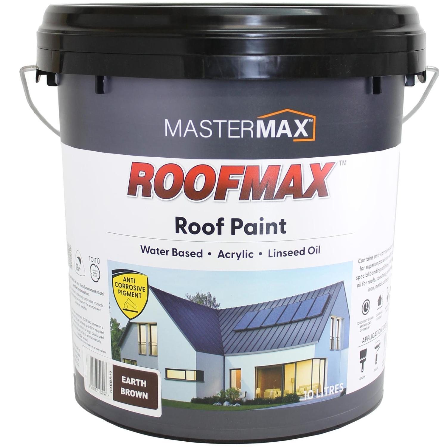Roof Paint Anti Corrosive and Linseed Oil 10L Earth Brown