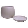 Indoor Addie Pot and Saucer 13cm Grey